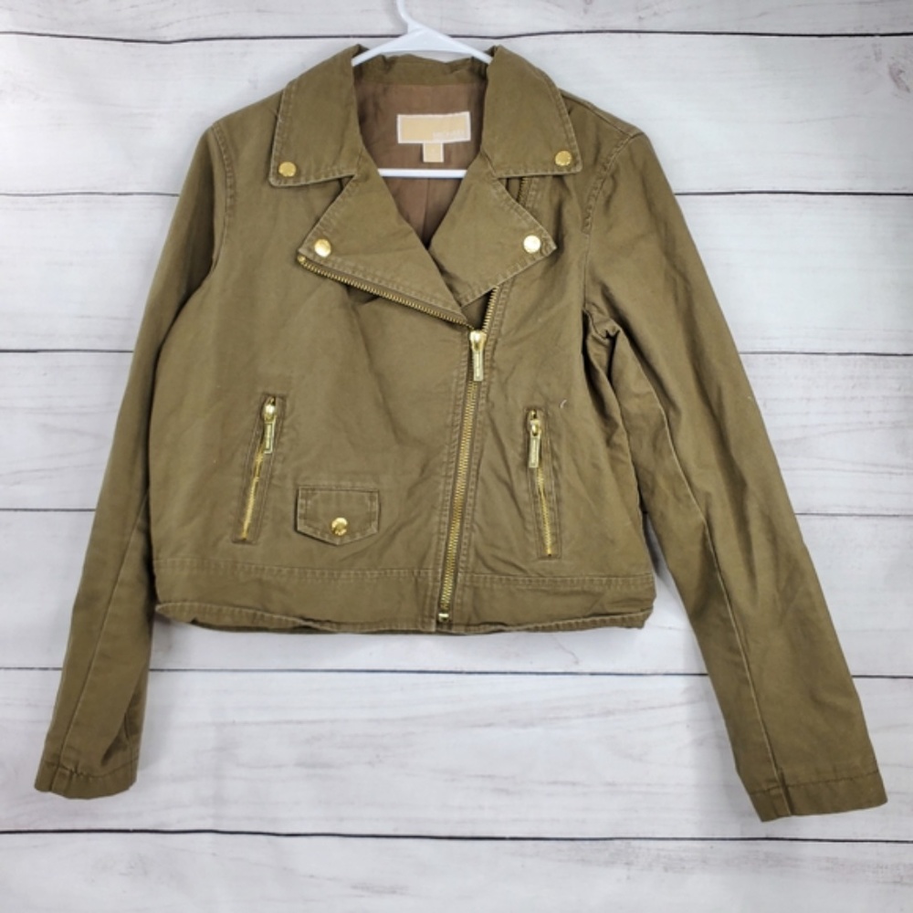 Michael Michael Kors Crop Moto Utility Jacket